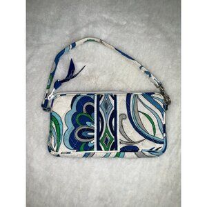 Vera Bradley Zip Wristlet Mediterranean White & Blue
